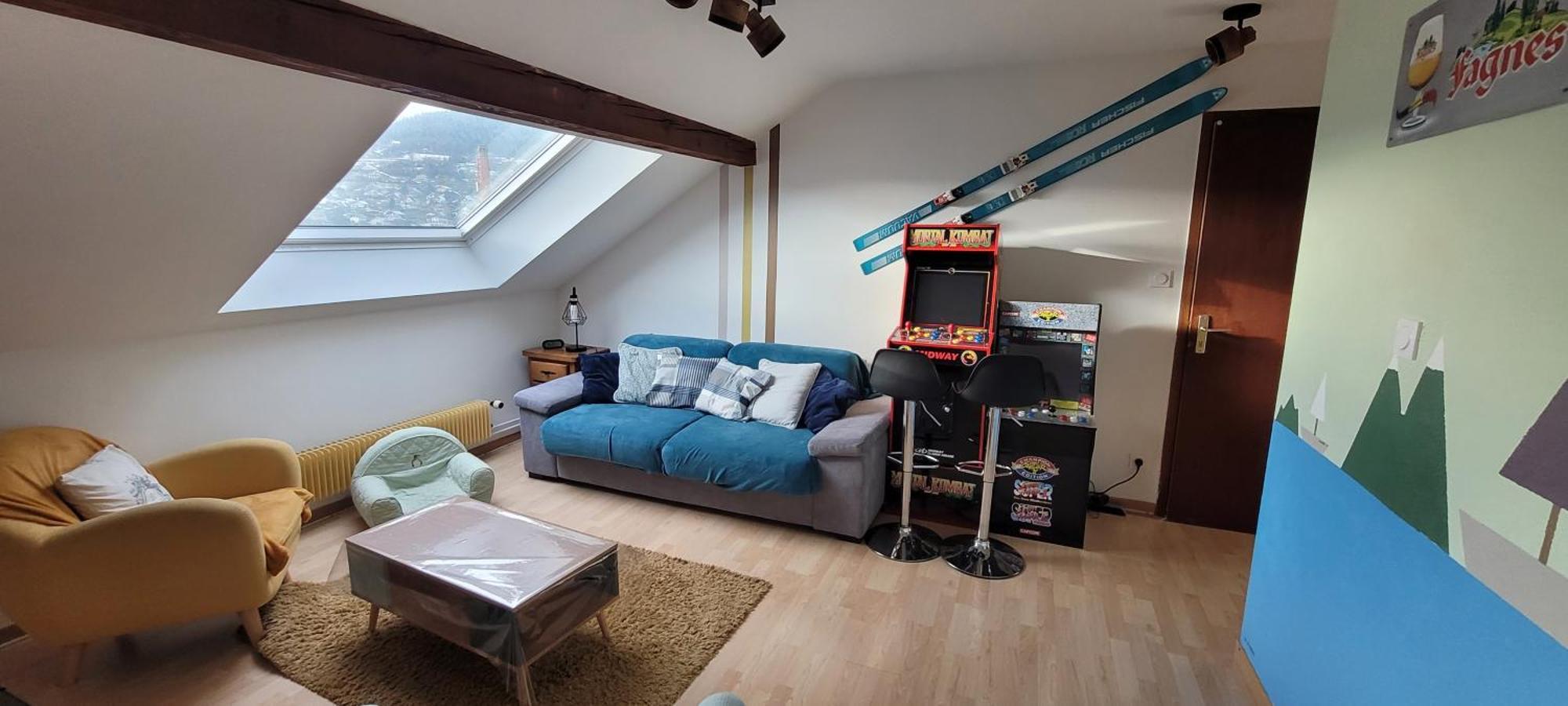 Le Tresor Des Vosges Appartement Spacieux Et Lumineux 80M2 - Jeux Arcades - Ideal Famille 4 A 6 Personnes Gerardmer Luaran gambar